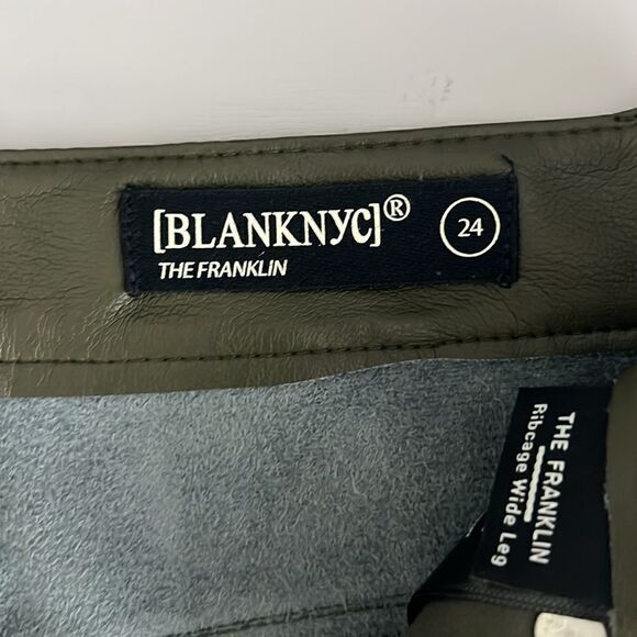 NWT Blank NYC The Franklin High Waist Faux Leather Wide Leg Pants in Sign Up - Picture 10 of 16